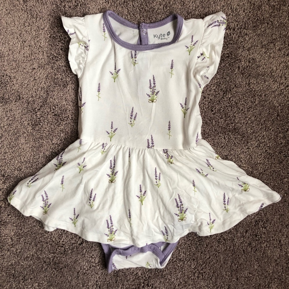 SOLD Kyte Baby Bodysuit Dress- 12-18 months